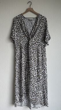 Show Me Your Mumu Get Twisted Maxi Dress XL Leopard Print Boho Beach Coverup